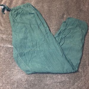 Teal Flowy Pants
